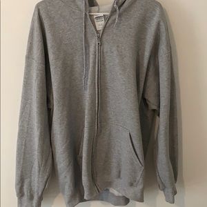 Grey GILDAN heavyweight full zip